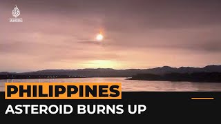 Asteroid lights up the sky over the Philippines  Al Jazeera Newsfeed [upl. by Spevek]