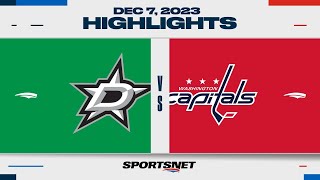 NHL Highlights  Stars vs Capitals  December 7 2023 [upl. by Ttenaj317]