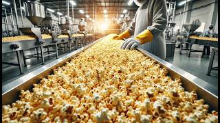 Popcorn Mega Factory How Popcorn is Harvested amp Made in Factory 🍿🍿 [upl. by Edison]