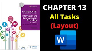 Chapter 13 All Tasks IGCSE ICT Hodder Education Ms Word Layout [upl. by Jenn]