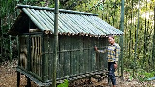 BAMBOO HOUSE How To Build Bamboo House 2021  Bushcraft vn  Ep39 [upl. by Cannice711]