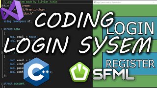 CODING LOGIN SYSTEM CSFML IN VISUAL STUDIO 2019 [upl. by Aner673]