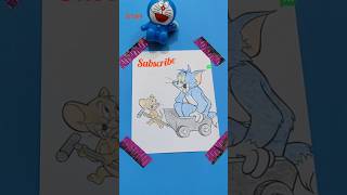 Tom and Jerry drawing  Satisfying coloring youtubeshorts trending tom jerry [upl. by Afatsom369]