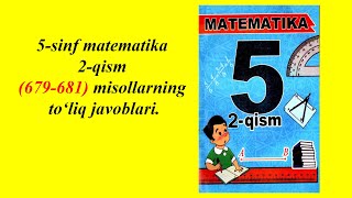 5sinf matematika 2qism malumotlar qatori va uning tahlili 679681 misollar toliq javoblari [upl. by Barris658]