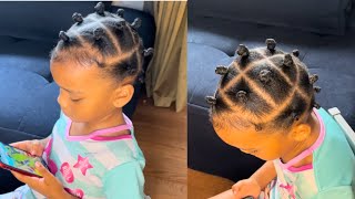 BANTU KNOTS ON SHORT NATURAL HAIR [upl. by Annagroeg542]