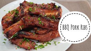 Chinese BBQ Pork Ribs with Air Fryer  Char Siu Pork Spare Ribs Recipe  叉烧排骨食谱 [upl. by Russ]