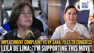 Impeachment complaint vs VP Sara Duterte files to Congress  GMA Integrated News [upl. by Deery]