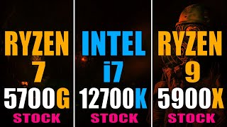 RYZEN 7 5700G vs INTEL i7 12700K vs RYZEN 9 5900X  PC GAMES BENCHMARK TEST [upl. by Tan]