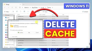 How to Delete Cache Files on Windows 11 Clear Temporary Files on Windows [upl. by Kung749]