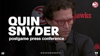 Hawks vs Hornets Postgame Press Conference Quin Snyder [upl. by Andromede300]