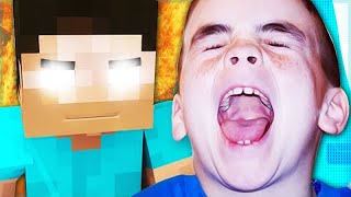 CRAZY KID TRIES TO DEFEAT HEROBRINE ON MINECRAFT MINECRAFT TROLLING [upl. by Loredo645]