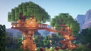 Minecraft How to Build a Treehouse [upl. by Kristi]