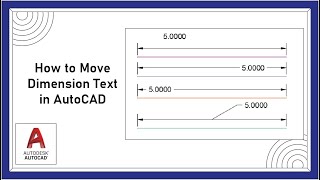 How to move dimension text in AutoCAD AutoCAD [upl. by Dnaltroc]