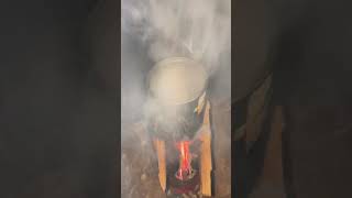 Natural log stove tested  backwoodsman skills [upl. by Annaliese]