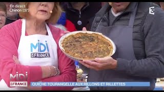 RECETTE  Quiche tourangelle aux rillons et rillettes  Chinon [upl. by Menard141]