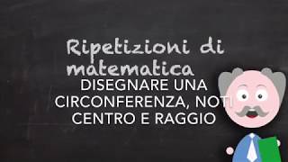 Come trovare l’equazione della circonferenza  noti centro e raggio e come disegnarla [upl. by Naawaj]