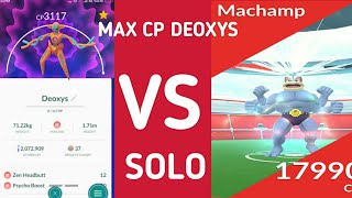 MAX CP DEOXYS VS MACHAMP RAID SOLO [upl. by Witha498]