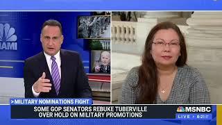 Duckworth Joins MSNBC Reiterates Call for Tuberville to End Reckless Hold on Military Promotions [upl. by Lenrow]