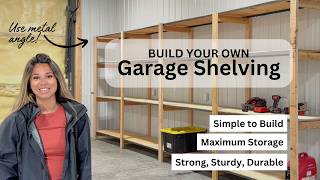 2x4 and Metal Angle Shelving Build FREE PLANS [upl. by Tillion802]