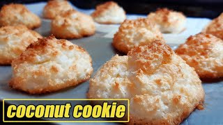 How to make coconut cookies easy with three ingredientsmaking cookie [upl. by Isnam]