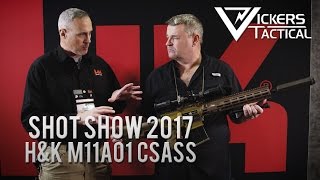 Shot Show 2017  HampK M110A1 CSASS [upl. by Ahsilam]