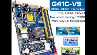 Motherboard AsRock G41CVS Micro ATX Eup Ram DDR2 DDR3 Support Windows 10 32  64bits [upl. by Birgitta]