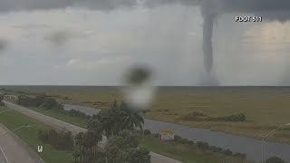 Tornado crosses I75 as Hurricane Milton approaches Florida coast [upl. by Yun]