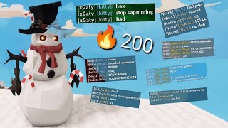 Annoying People with Frosty Kit in Winstreak 1v1  Roblox Bedwars [upl. by Sisenej]