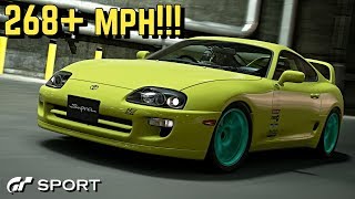 GT SPORT  268 MPH Toyota Supra Setup [upl. by Fakieh]