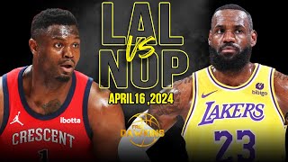 Los Angeles Lakers vs New Orleans Pelicans Full Game Highlights  2024 PlayIn  FreeDawkins [upl. by Bahe]