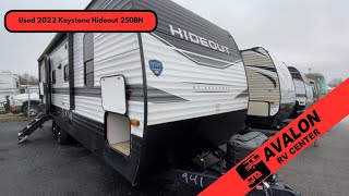 USED 2022 Keystone Hideout 250BH Travel Trailer Walk Through [upl. by Nnylacissej]