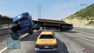 GTA 5 100 Tons Super Taxi Rampage 1 HD Grand Theft Auto 5 [upl. by Johnette]