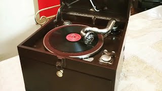 Original HMV Gramophone Record player antique Vinyl [upl. by Eoin]