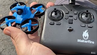 NEW Makerfire Armor Blue Bee FPV Starter KIT 65mm Racing Drone RC Quadcopter Review [upl. by Ramsden]