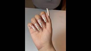 How to extension long square gel nails and white french design frenchnails squarenails babyboomer [upl. by Nathaniel]