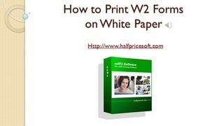 How to Print W2 Forms on White Paper [upl. by Yahiya]