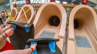 Kalahari Resort Poconos  Cheetah Racers NEW 2017 Racer Water Slide Onride POV [upl. by Naxor]