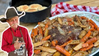 Old Fashioned Pot Roast Like Mama Made with All the Fixins [upl. by Feetal]