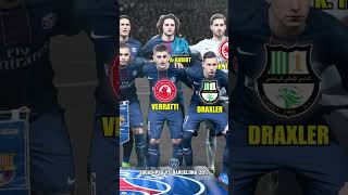 Squad PSG vs Barcelona UCL 2017 bintangbola shortsfeed [upl. by Soirtimid617]