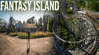 Climbing Abandoned Roller Coaster GONE WRONG  Exploring Fantasy Island Theme Park [upl. by Leamhsi]