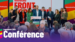 Conférence de presse du Nouveau Front Populaire [upl. by Eedak780]