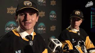 Tanner Howe and Harrison Brunicke  2024 NHL Draft Media Availability [upl. by Hillard]