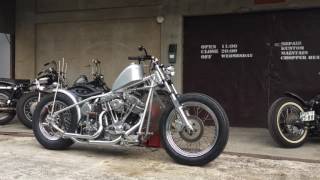 1972 Shovelhead chopper quotSilveradoquot starting [upl. by Gleich]