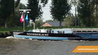 Binnenvaartschip Noorderlicht op het Amsterdam Rijnkanaal  Binnenvaart [upl. by Refitsirhc]