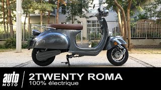 Scooter électrique façon quotVespaquot 2TWENTY ROMA Essai POV AutoMotocom [upl. by Timon979]