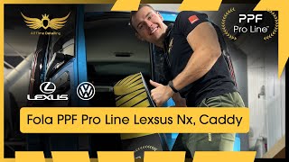 Zabezpieczenie lakieru bezbarwną folią ochronną PPF Pro Line Lexsus NX Volkswagen Caddy [upl. by Kalfas]