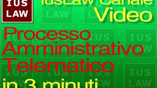 Processo AMMINISTRATIVO TELEMATICO download moduli deposito e accesso area Avvocato [upl. by Adahsar]