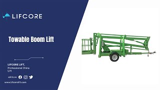 35 ft Chinese manufacturer towable boom lift for sale [upl. by Debi]