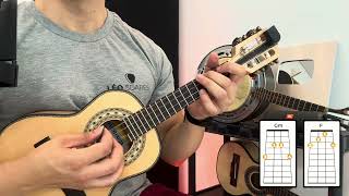 APRENDA 5 MÚSICAS COM 2 ACORDES NO CAVAQUINHO PARA INICIANTES  AULA DE CAVACO [upl. by Bradney]