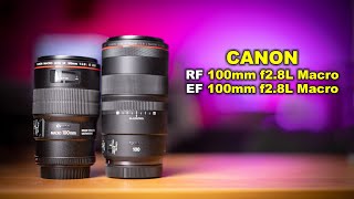 Обзор Canon RF 100mm f28L IS Macro VS Canon EF 100mm f28L IS Macro [upl. by Oswal]